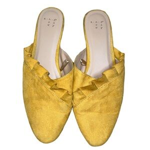 A New Day Ruffle Textile Upper Mules/Sandals